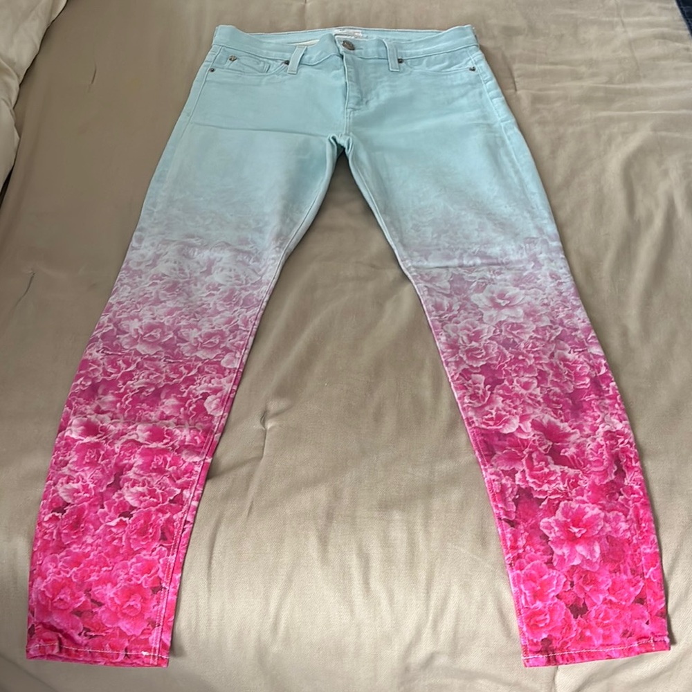 Hudson Jeans Women's Skinny Floral Ombre - Picture 1 of 3